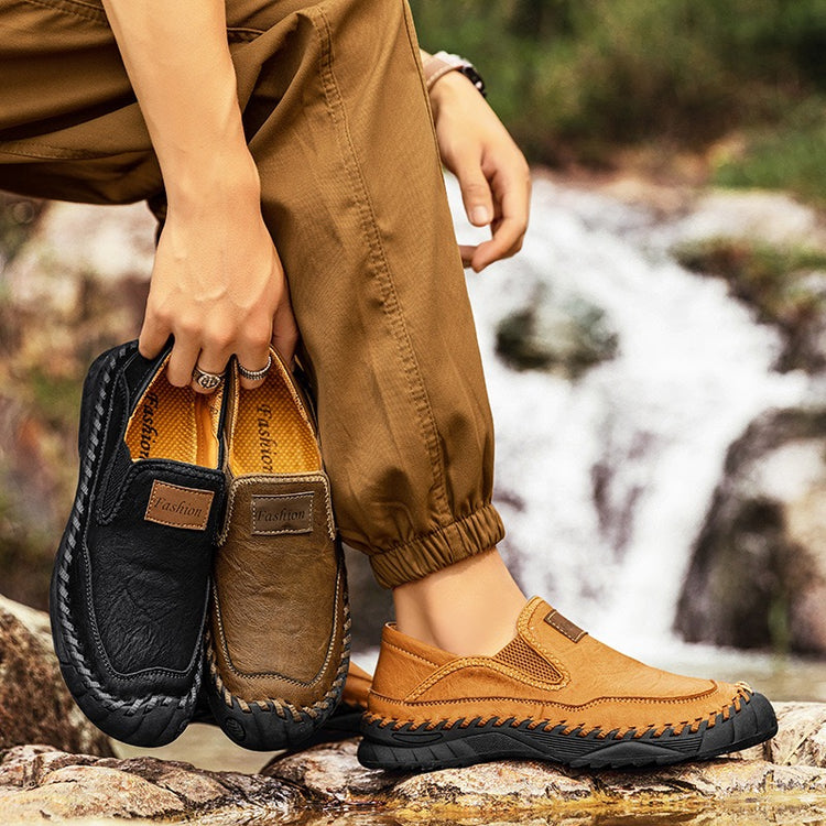 ⏰Last Day! 45% OFF 🔥TOPSFANO®Men's Genuine Leather Orthopedic Outdoor Walking Shoes
