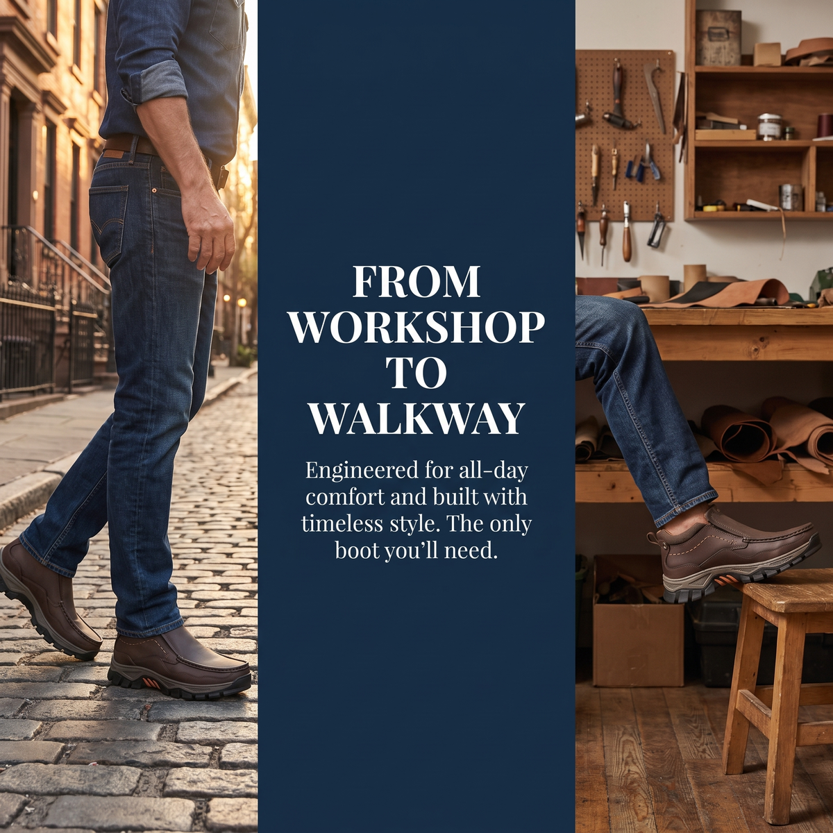 ⏰Last Day 70% OFF 🔥 TOPSFANO®Men's Genuine Leather Comfortable Walking Boots