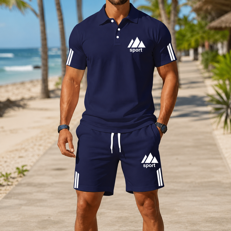 ⏰Last Day 70% OFF 🔥 Men's Summer Polo Shirt & Shorts Set