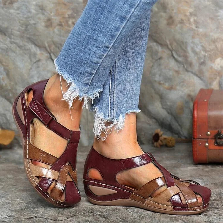 ⏰Last Day 70% OFF 🔥 TOPSFANO® Women's Colorblock Casual Sandals