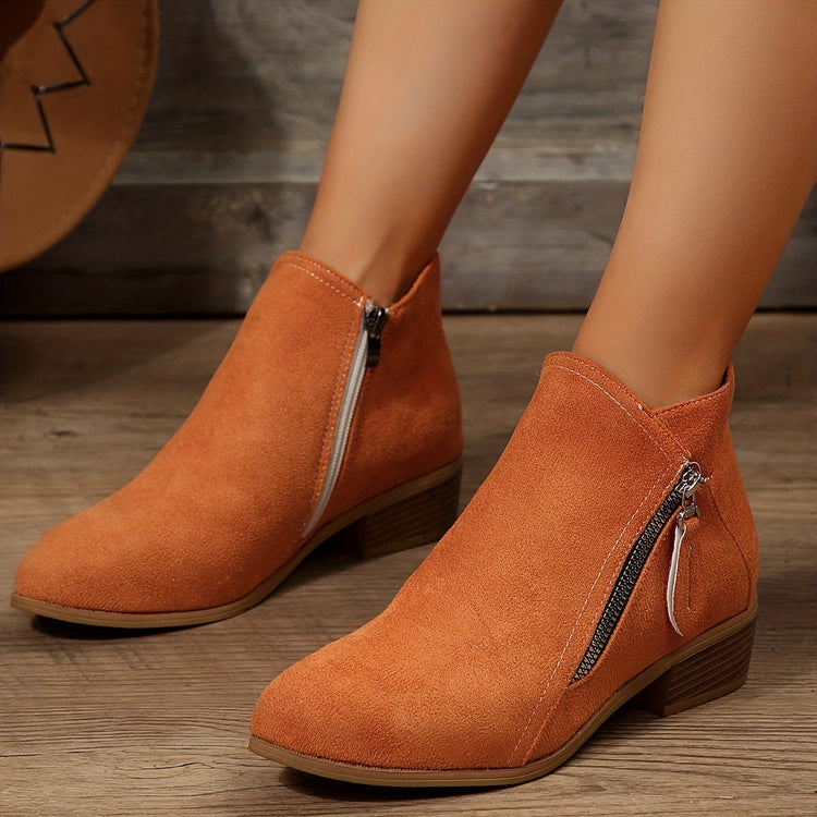 Seren - elegant pointed ankle boots with heel and zipper