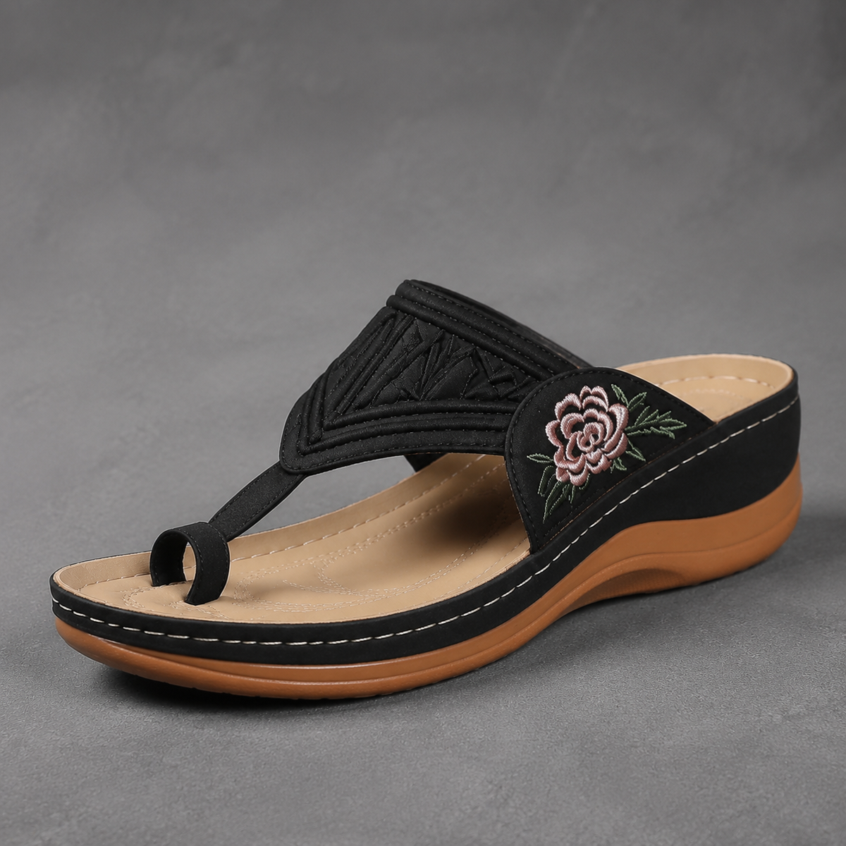 ⏰Last Day 70% OFF 🔥 Women's Floral Embroidered Comfort Sandals