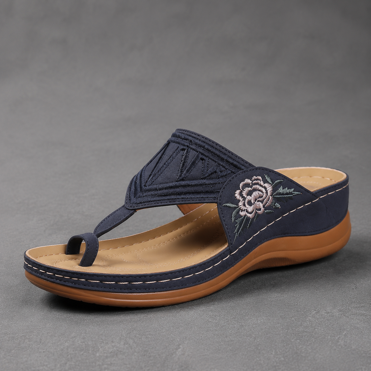 ⏰Last Day 70% OFF 🔥 Women's Floral Embroidered Comfort Sandals