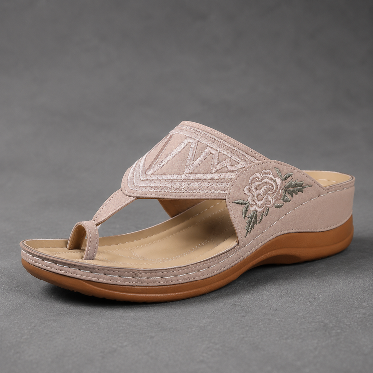 ⏰Last Day 70% OFF 🔥 Women's Floral Embroidered Comfort Sandals