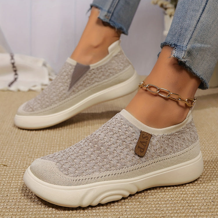 Knitted slip-on shoes