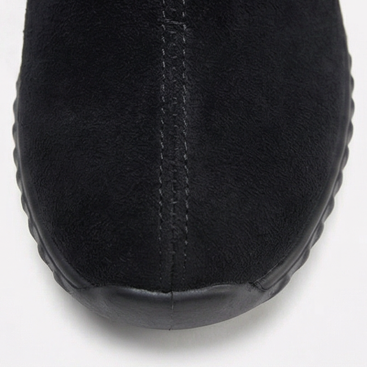 Cozella – Women's Knit Cuff Suede Ankle Booties