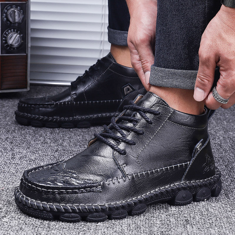 ⏰Last Day 70% OFF 🔥 TOPSFANO® Men's Vintage Leather High-Top Shoes