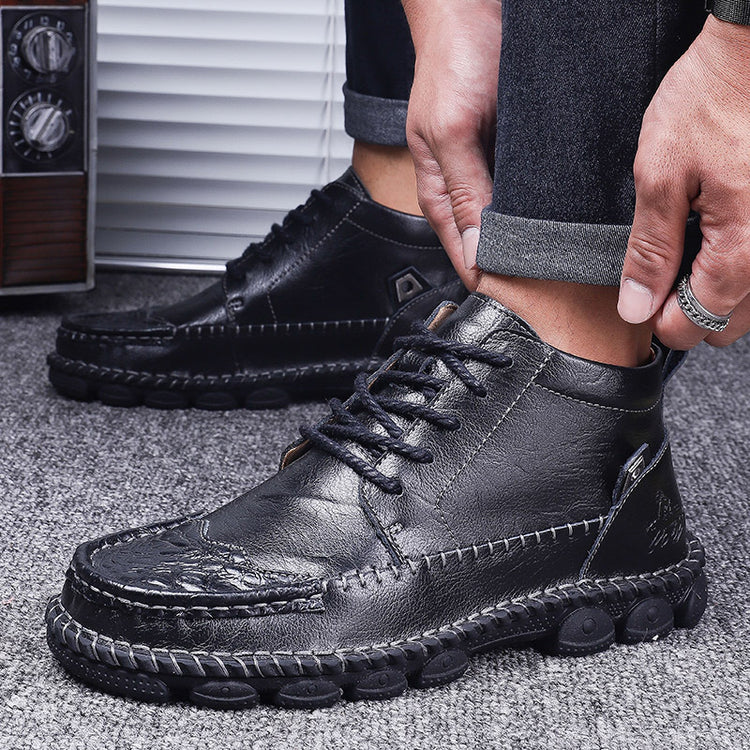 ⏰Last Day 70% OFF 🔥 TOPSFANO® Men's Vintage Leather High-Top Shoes