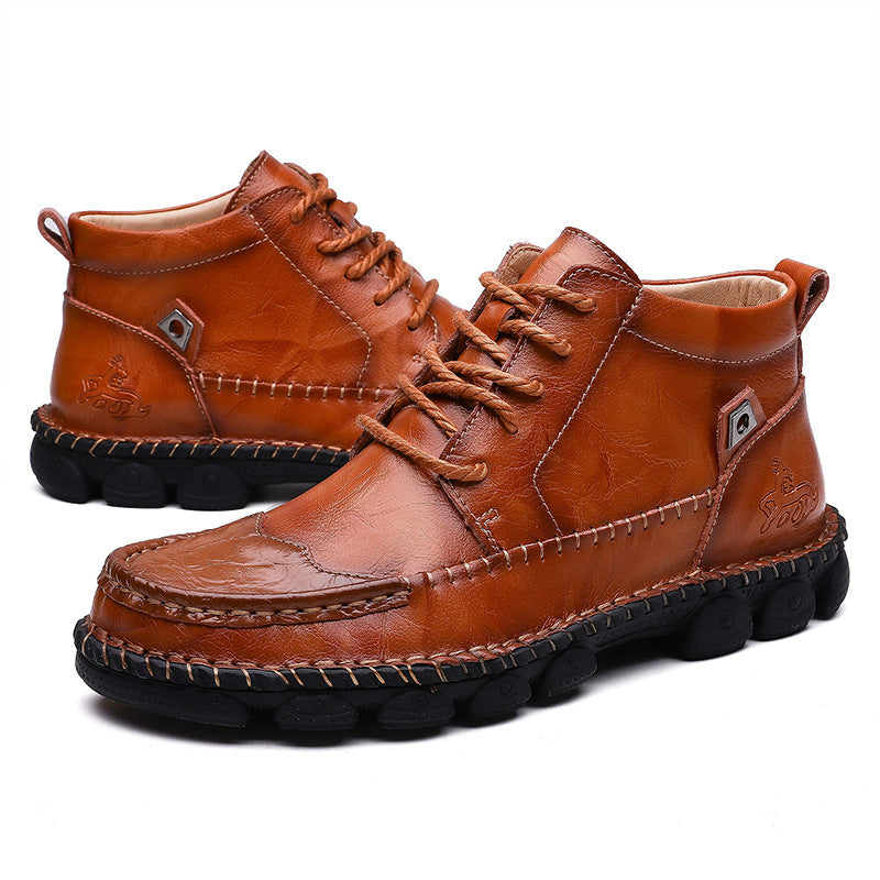 ⏰Last Day 70% OFF 🔥 TOPSFANO® Men's Vintage Leather High-Top Shoes