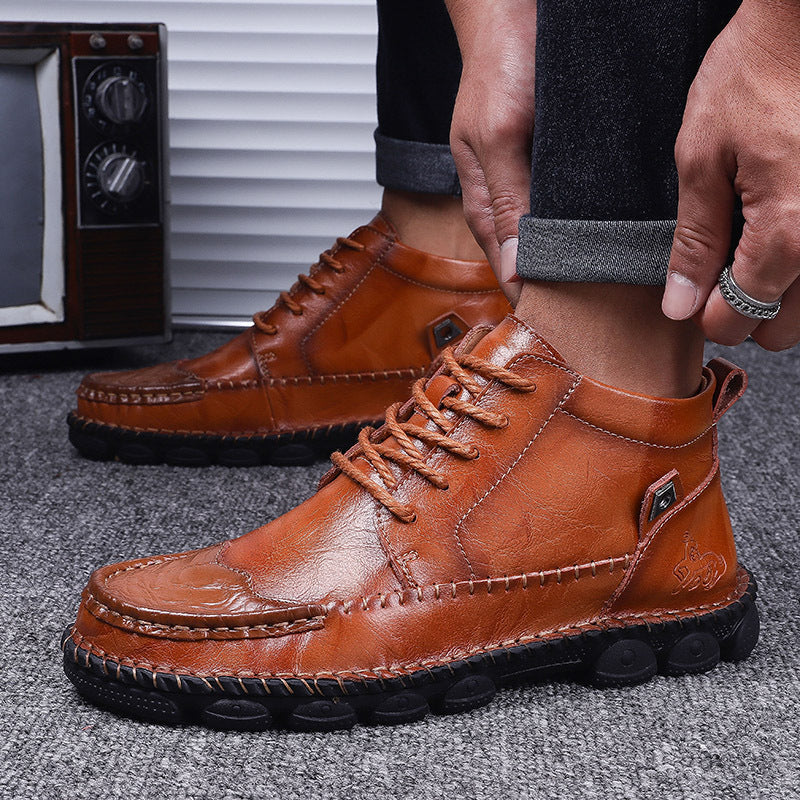 ⏰Last Day 70% OFF 🔥 TOPSFANO® Men's Vintage Leather High-Top Shoes