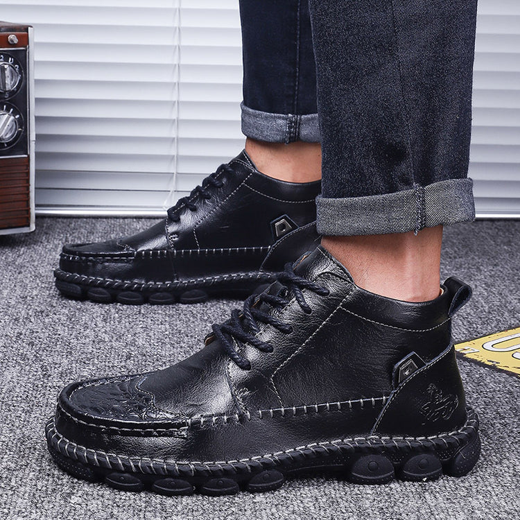⏰Last Day 70% OFF 🔥 TOPSFANO® Men's Vintage Leather High-Top Shoes