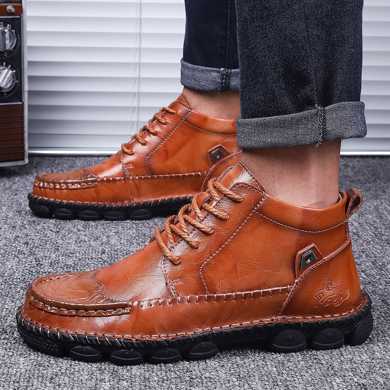 ⏰Last Day 70% OFF 🔥 TOPSFANO® Men's Vintage Leather High-Top Shoes
