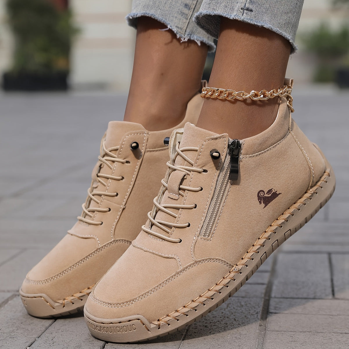 ⏰Last Day 70% OFF 🔥 TOPSFANO® Women's Casual Side-Zip Ankle Boots