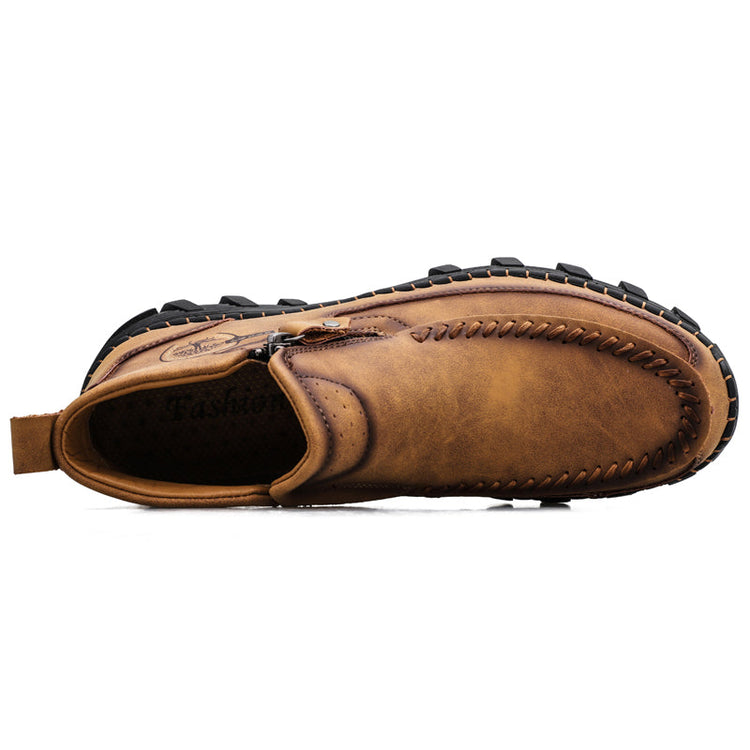 ⏰Last Day 70% OFF 🔥 TOPSFANO® Men's Vintage Leather Motorcycle Boots