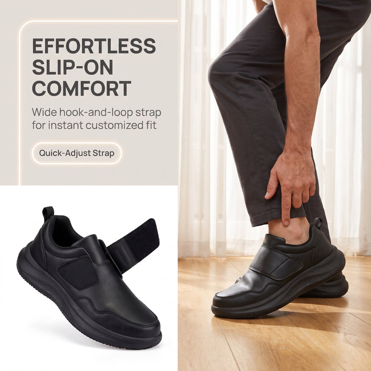 ⏰Last Day! 45% OFF  🔥TOPSFANO®Men's Slip-On Work Shoes, Waterproof Lightweight Walking Sneakers