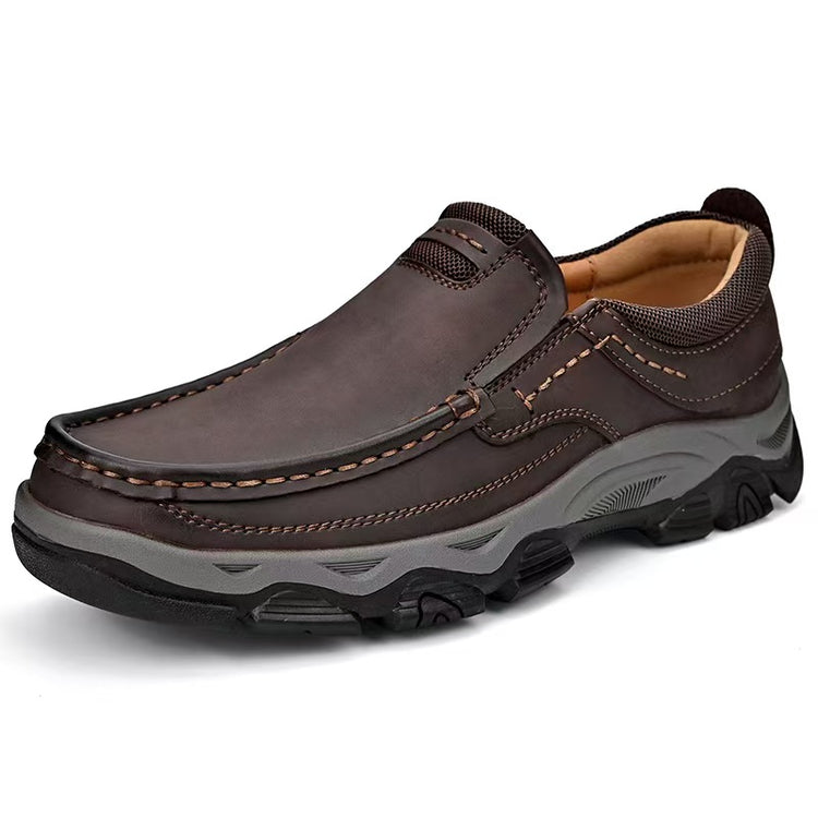 ⏰Last Day 70% OFF 🔥 TOPSFANO Men’s Outdoor stitched Slip On Full Grain Leather Casual Shoes