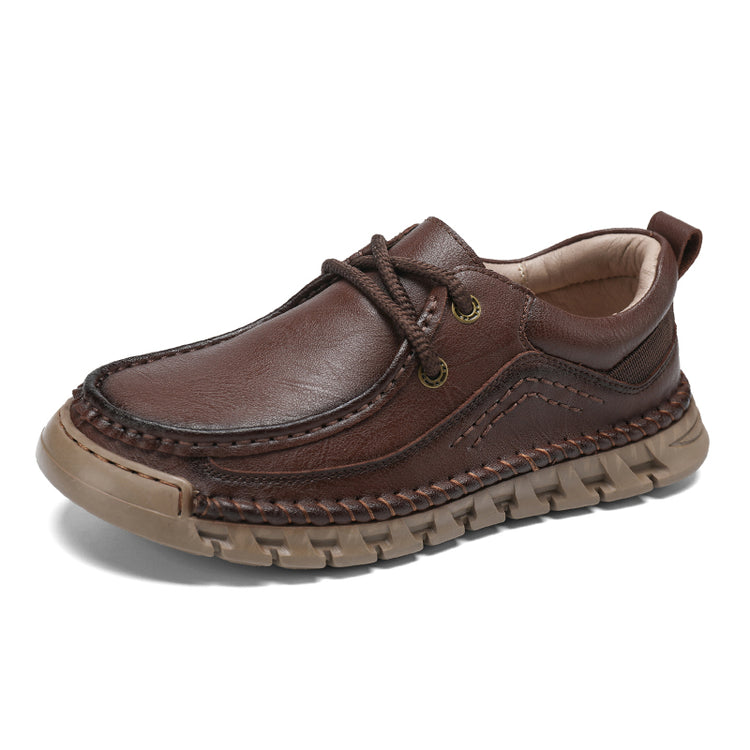 💥💥Men's Casual Comfortable Wear-Resistant Non-Slip Genuine Leather stitched Futian Shoes