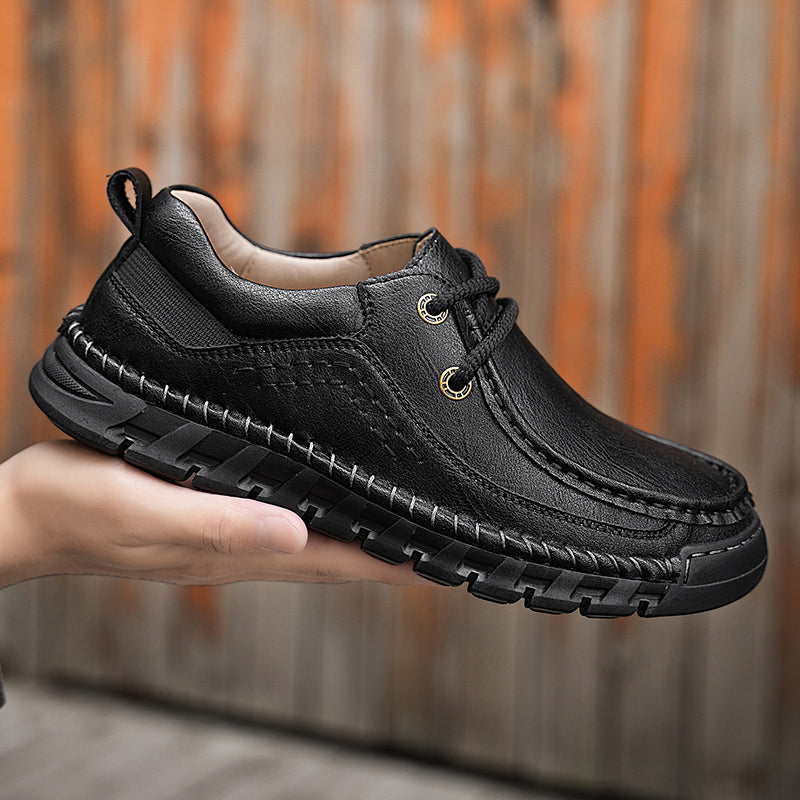 💥💥Men's Casual Comfortable Wear-Resistant Non-Slip Genuine Leather stitched Futian Shoes