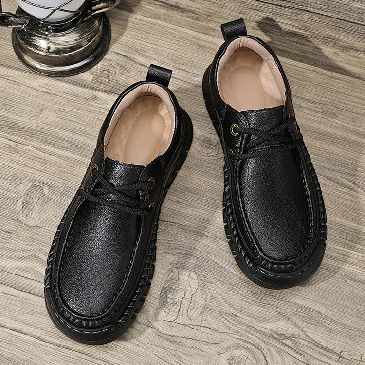💥💥Men's Casual Comfortable Wear-Resistant Non-Slip Genuine Leather stitched Futian Shoes