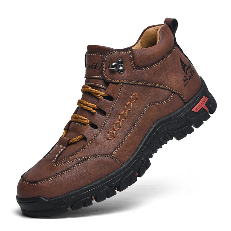 ⏰Last Day 70% OFF 🔥 Men’s Leather Driving Boots–Pressure Relief, Waterproof, Slip-Resistant, Wide Toe, Arch&Ankle Support for Everyday & Travel