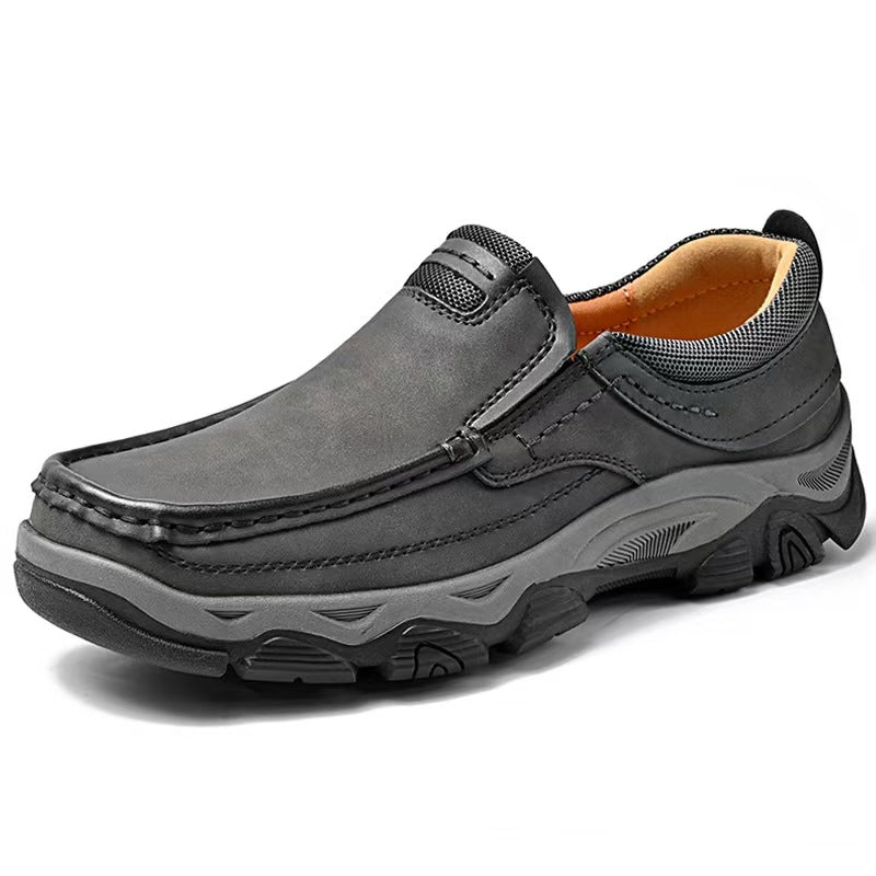 ⏰Last Day 70% OFF 🔥 TOPSFANO Men’s Outdoor stitched Slip On Full Grain Leather Casual Shoes