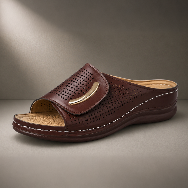 Peep Toe Hollow Out Slippers