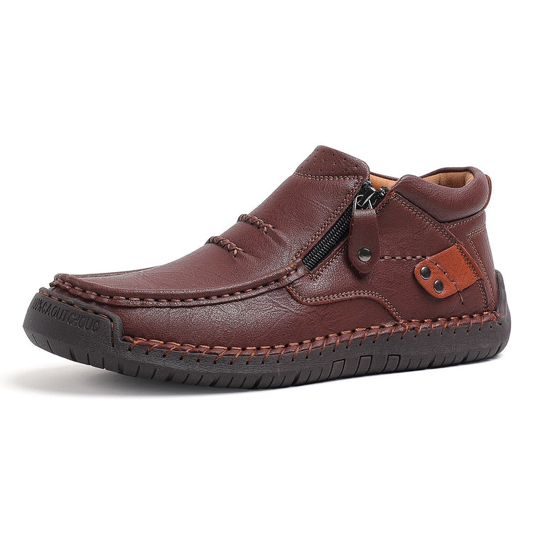 Men's crafted Genuine Leather Boots with Arch Support & Wide Toe Box