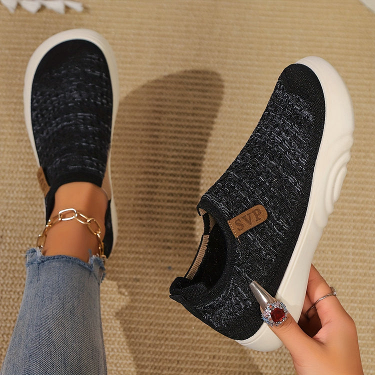 Knitted slip-on shoes