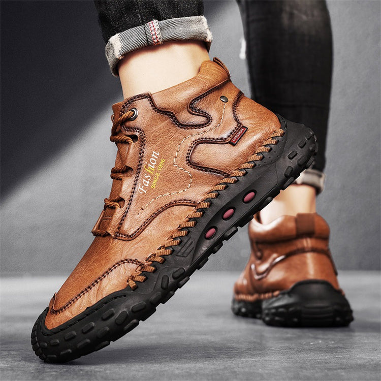 ⏰Last Day 70% OFF 🔥 Men's stitched Composite toe Cowhide Shoes Casual Shoes