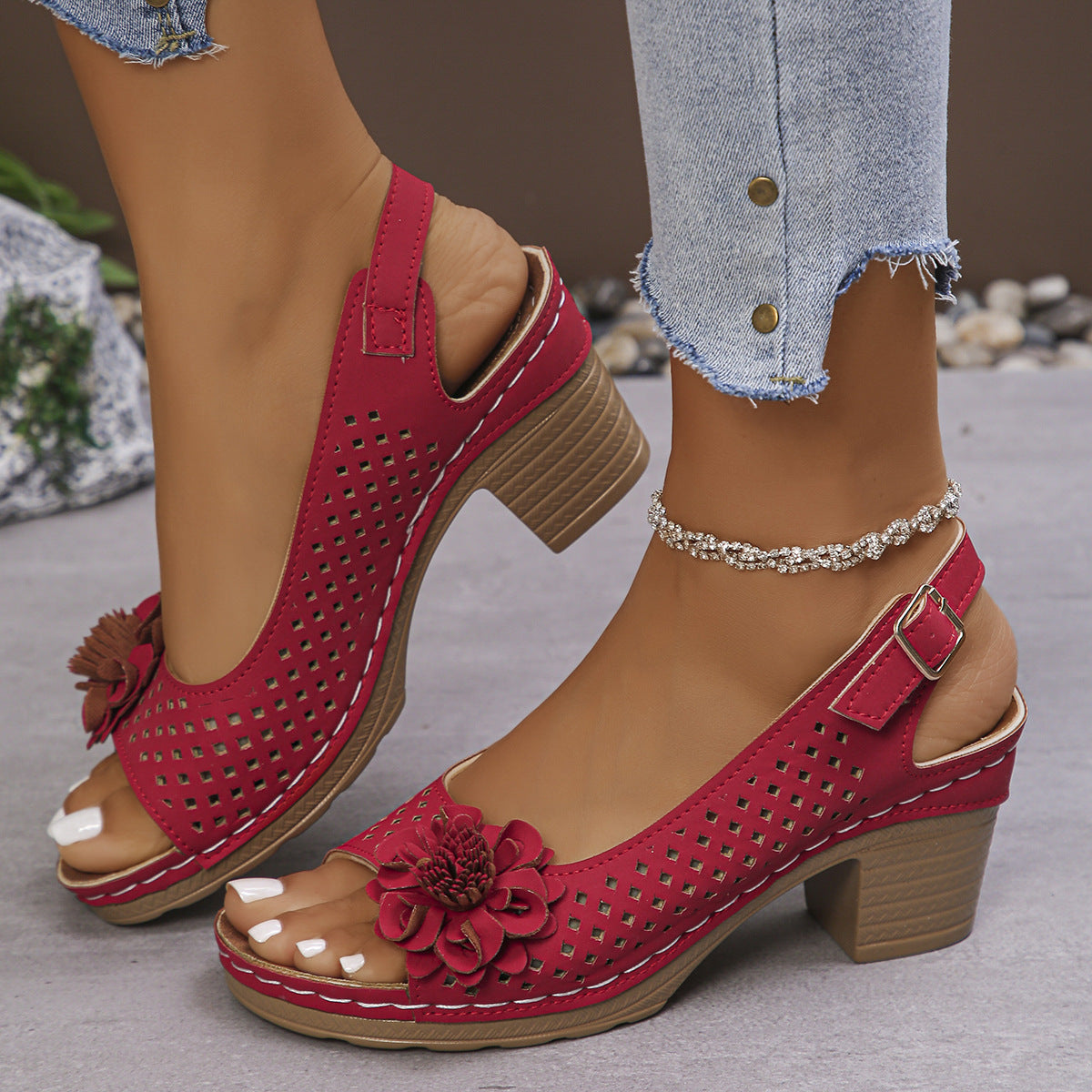 New Women's Floral Sandals