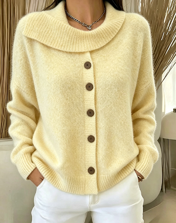 ⏰Last Day 70% OFF 🔥 Cozy cardigan with button placket for women