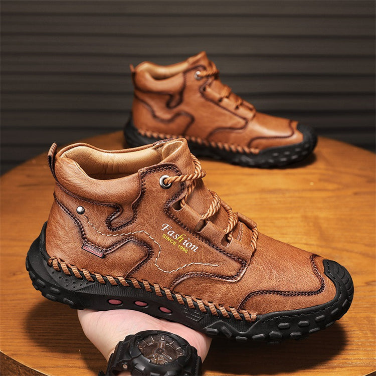 ⏰Last Day 70% OFF 🔥 Men's stitched Composite toe Cowhide Shoes Casual Shoes