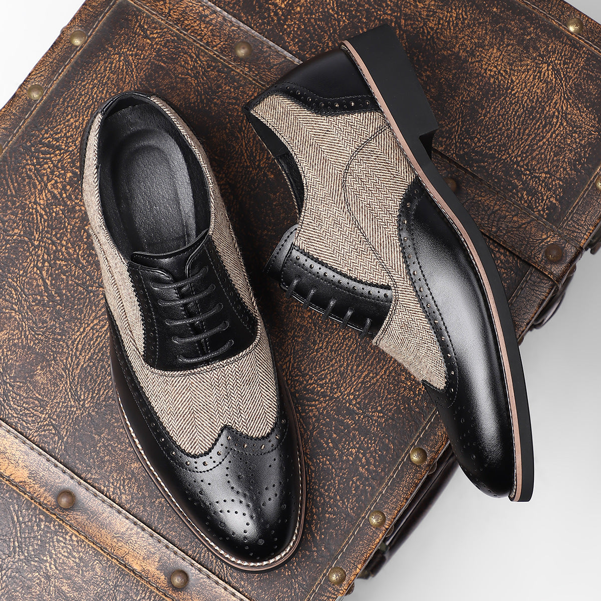 ⏰Last Day 70% OFF 🔥 TOPSFANO® Men's Vintage Brogue Dress Shoes