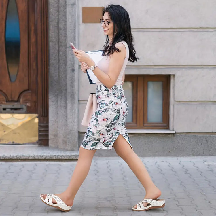 ⏰Last Day 70% OFF 🔥 Women's Floral Arch Support Sandals