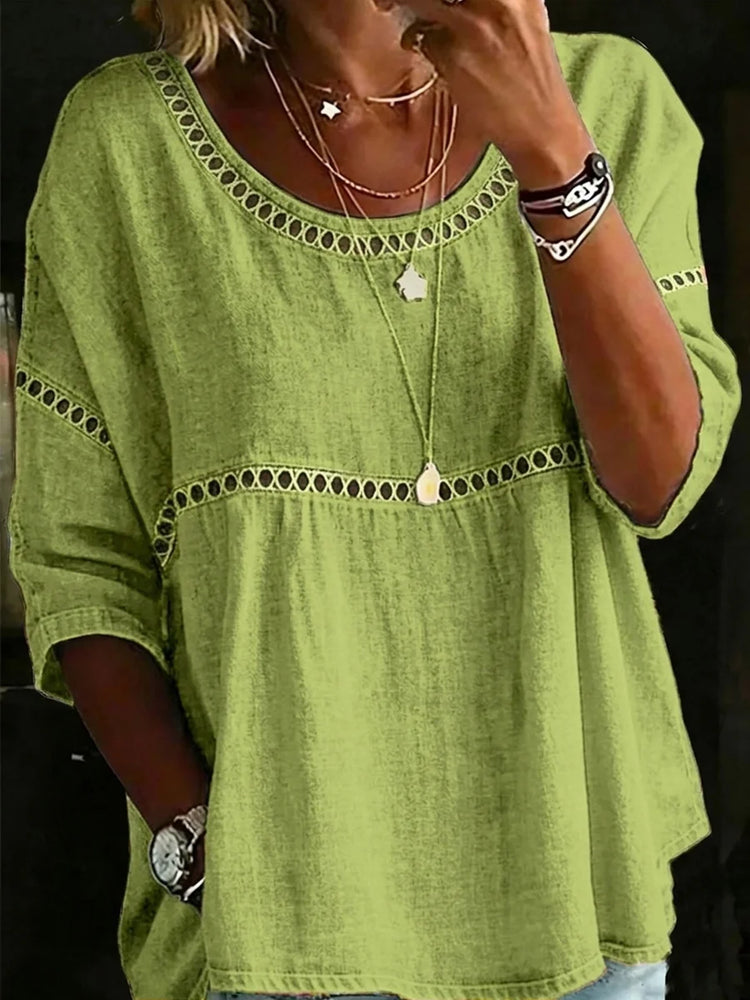 Newly arrived🔥 Casual loose linen blouse shirt for women in vintage style