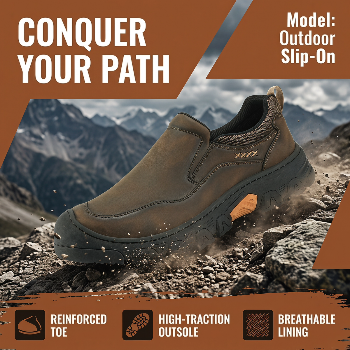 ⏰Last Day 70% OFF 🔥 TOPSFANO®Men's Slip‑On Outdoor Walking Shoes