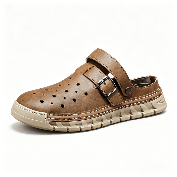 ⏰Last Day 70% OFF 🔥 TOPSFANO®Men's Mules (Breathable Mesh and Genuine Leather)