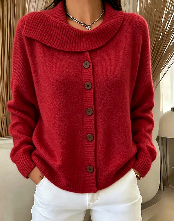 ⏰Last Day 70% OFF 🔥 Cozy cardigan with button placket for women