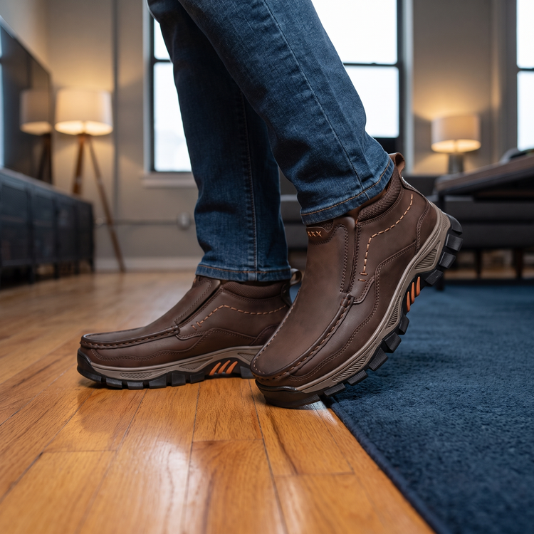 ⏰Last Day 70% OFF 🔥 TOPSFANO®Men's Genuine Leather Comfortable Walking Boots