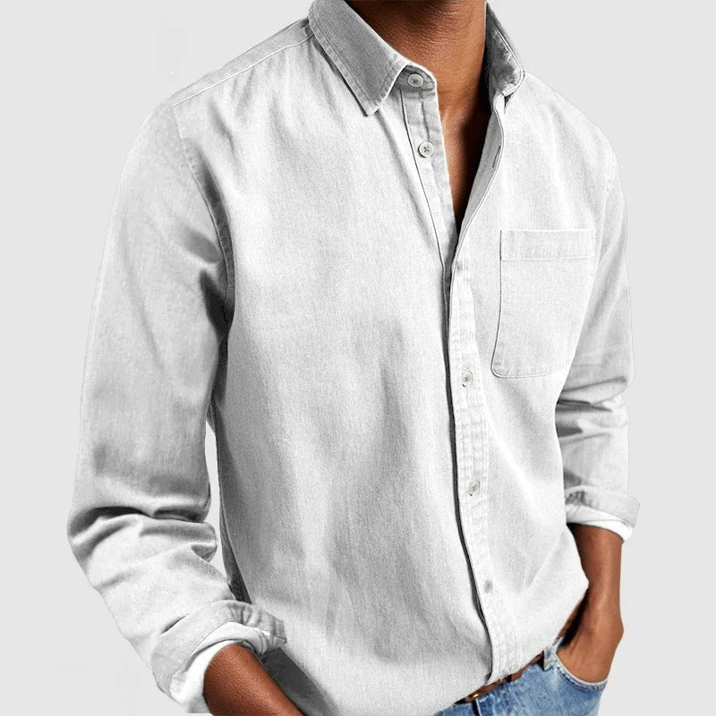 Men's Casual Loose-Fit Comfortable Textured Shirt
