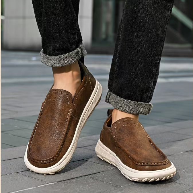 ⏰Last Day 70% OFF 🔥 TOPSFANO®Men's Genuine Leather Wide-toe Ultra-light Walking Shoes
