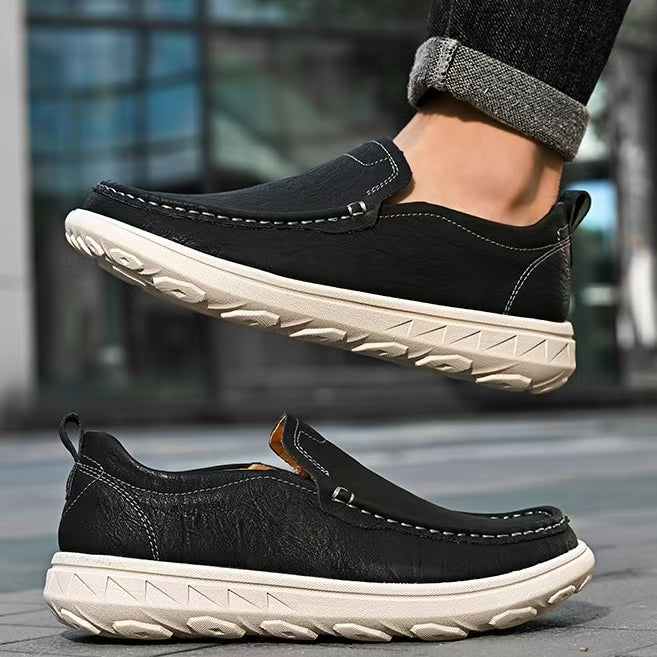 ⏰Last Day 70% OFF 🔥 TOPSFANO®Men's Genuine Leather Wide-toe Ultra-light Walking Shoes