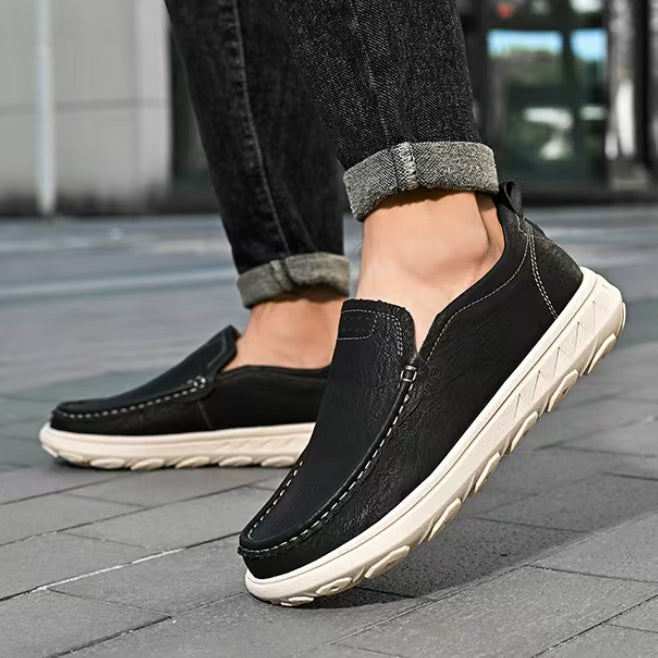 ⏰Last Day 70% OFF 🔥 TOPSFANO®Men's Genuine Leather Wide-toe Ultra-light Walking Shoes