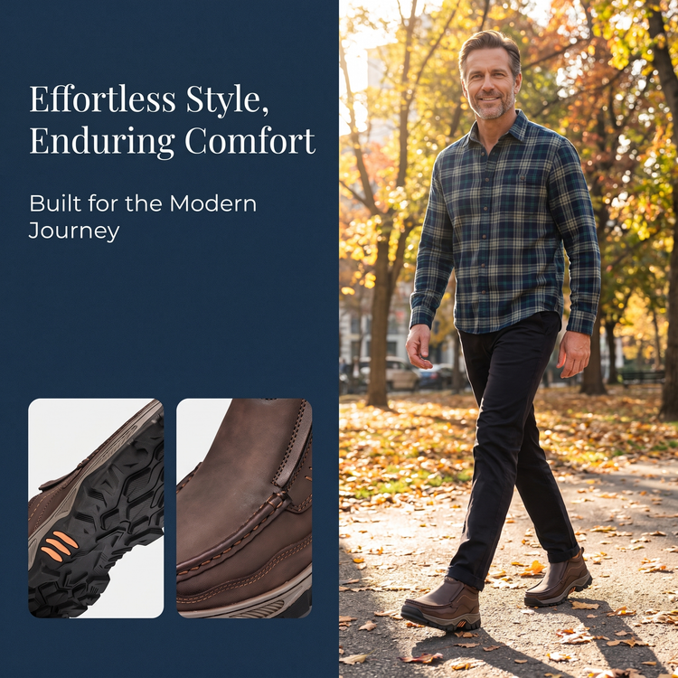 ⏰Last Day 70% OFF 🔥 TOPSFANO®Men's Genuine Leather Comfortable Walking Boots