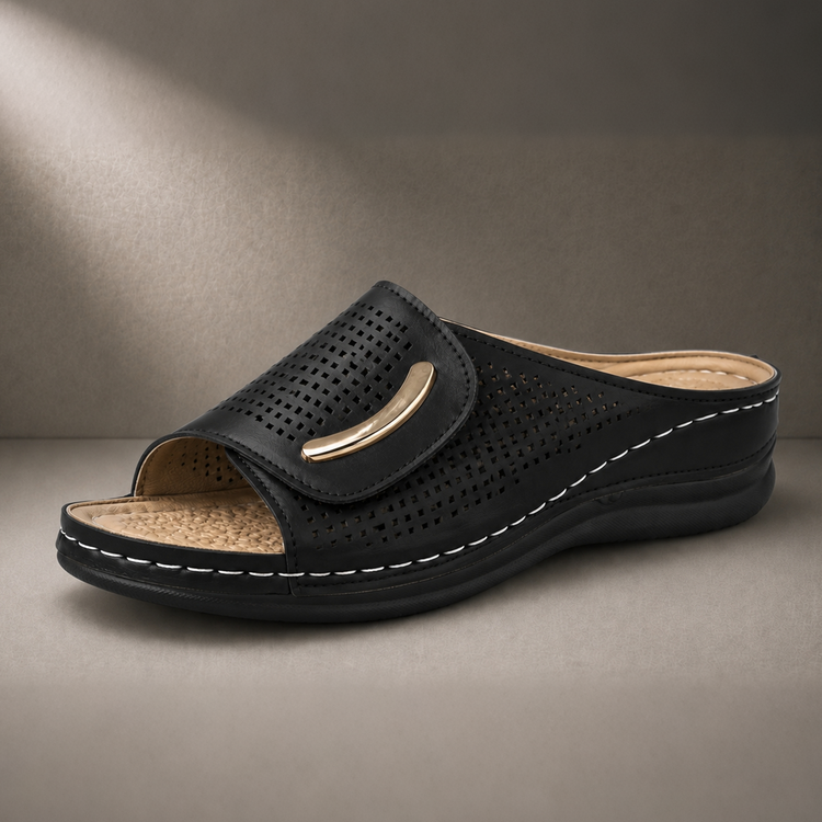 Peep Toe Hollow Out Slippers