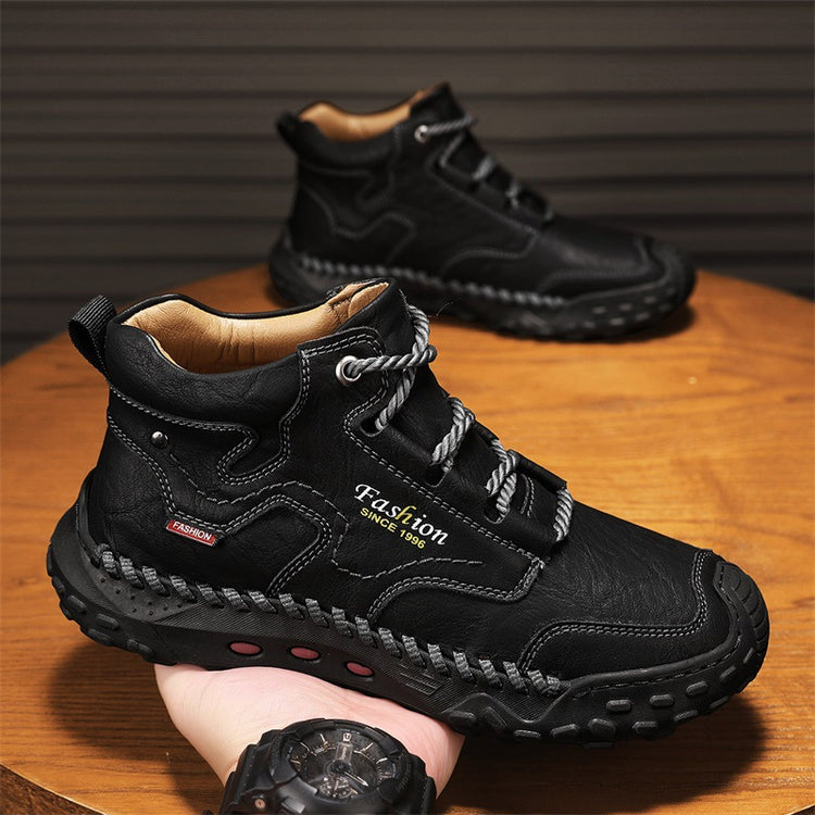 ⏰Last Day 70% OFF 🔥 Men's stitched Composite toe Cowhide Shoes Casual Shoes