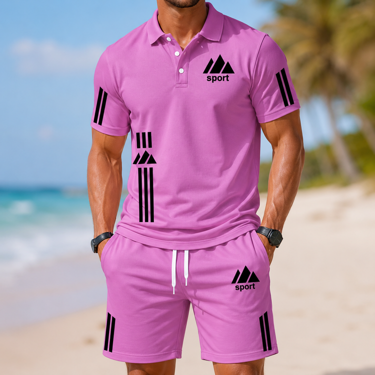 ⏰Last Day 70% OFF 🔥 Herren Sport-Set mit Polo-Shirt und Shorts für Sommer