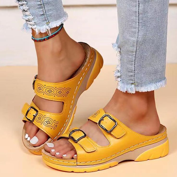 ⏰Last Day 70% OFF 🔥 Breathable Adjustable Ladies Leather Sandals