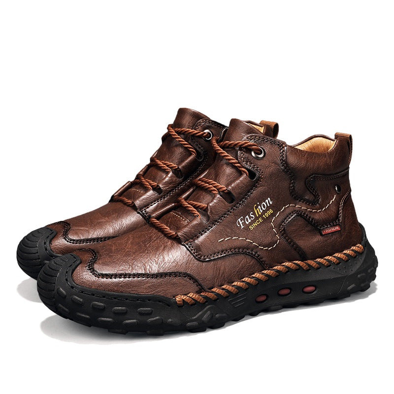 ⏰Last Day 70% OFF 🔥 Men's stitched Composite toe Cowhide Shoes Casual Shoes