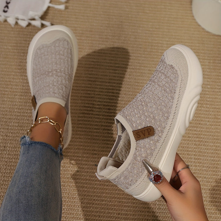 Knitted slip-on shoes